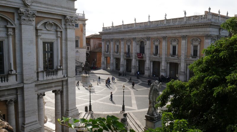 Veduta di Piazza del Campidoglio a Roma